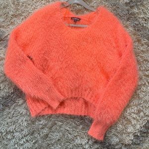 Pink fluffy sweater